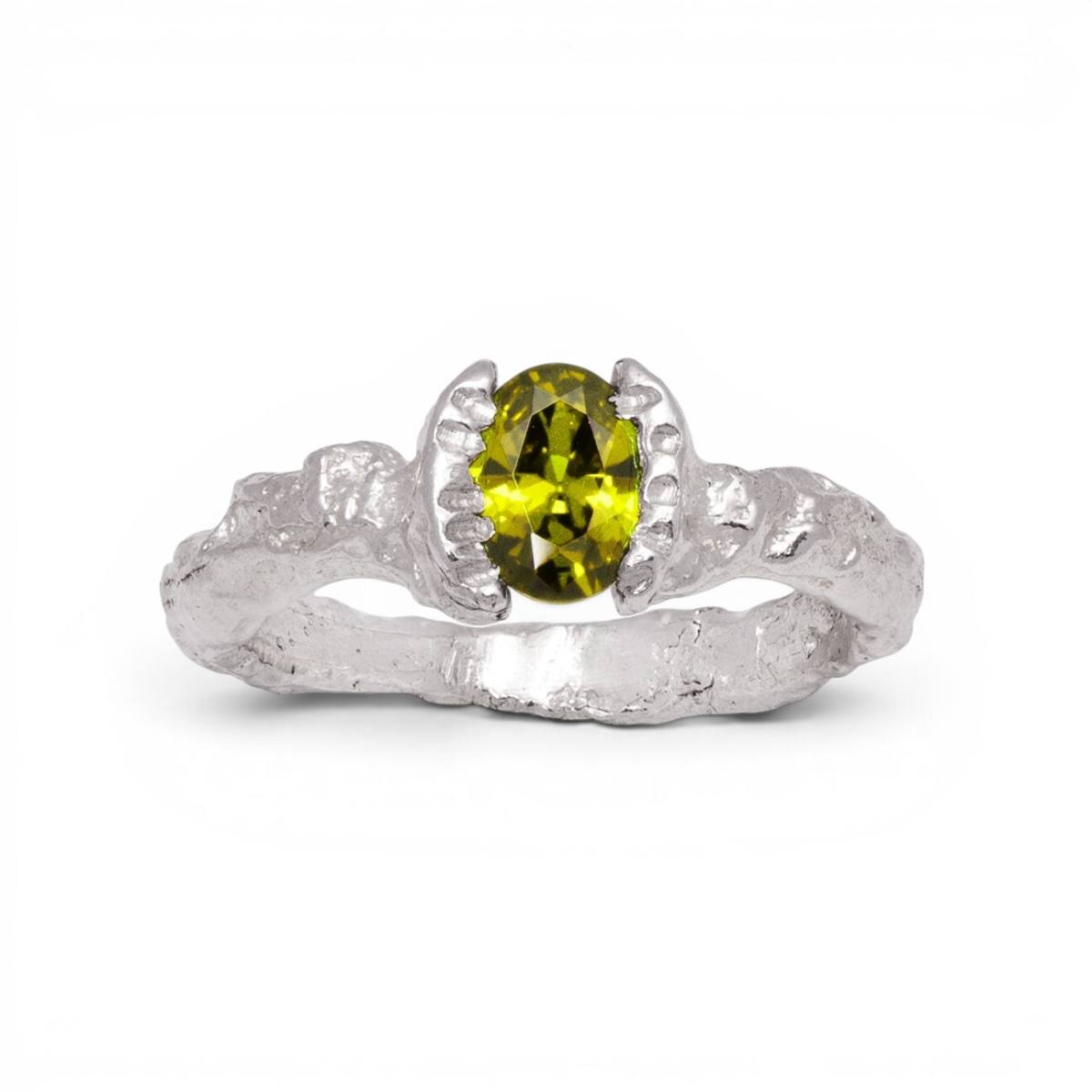 Oval Twist Ring - Green