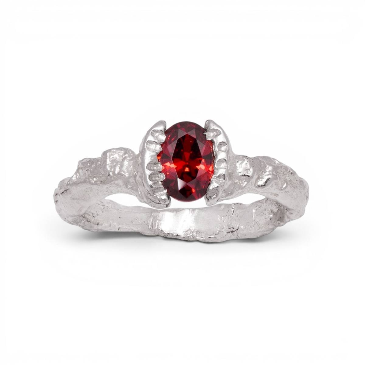 Oval Twist Ring - Red