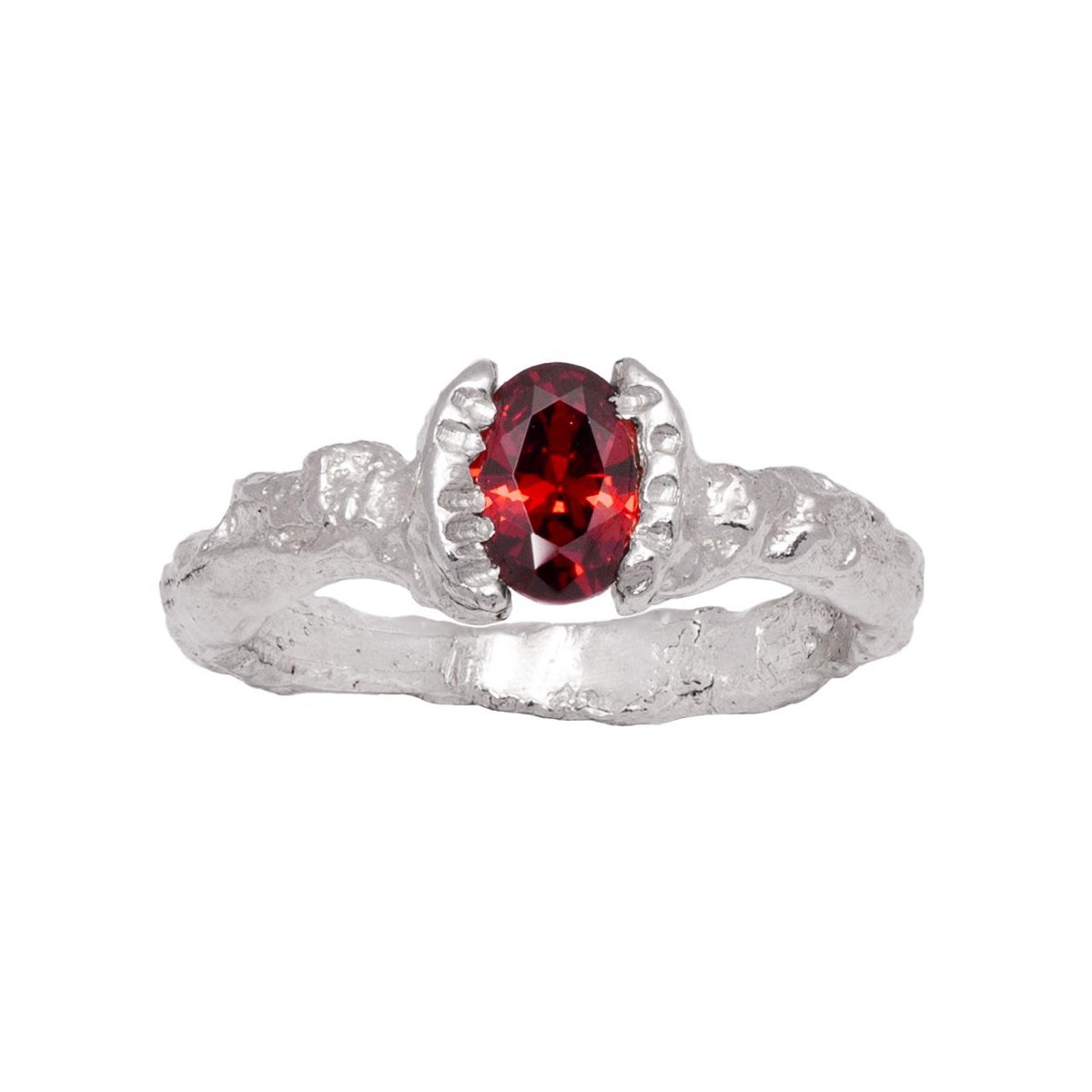 Oval Twist Ring ( Red )