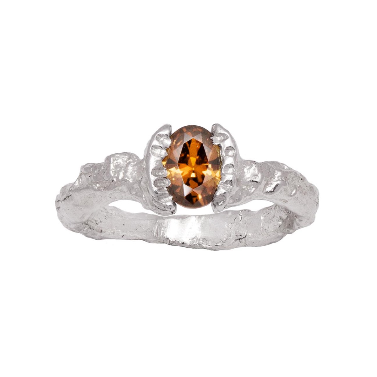 Oval Twist Ring ( Orange )