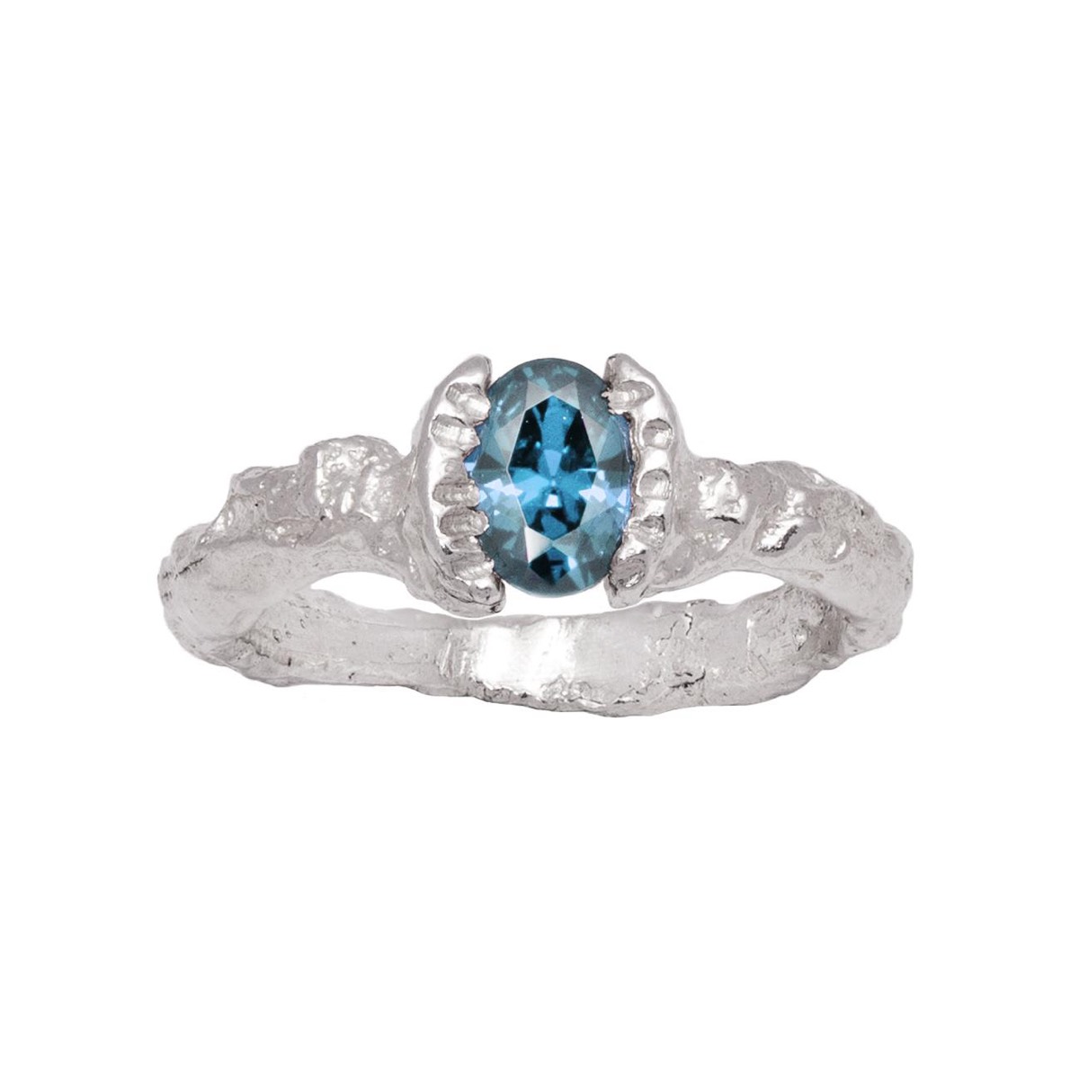 Oval Twist Ring ( Blue )